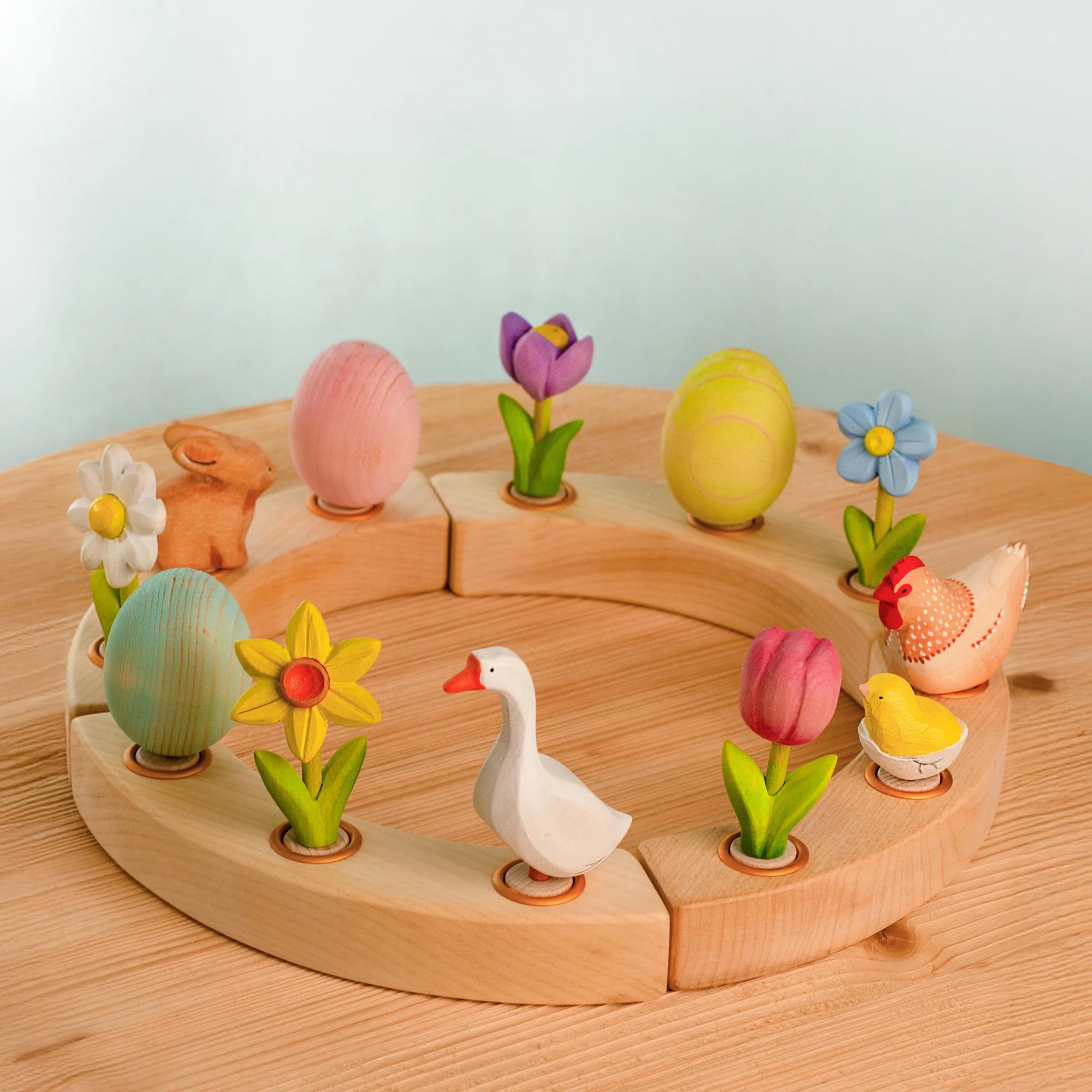 Wooden Easter Celebration Ring Set | Wooden Toys | Bumbu Toys