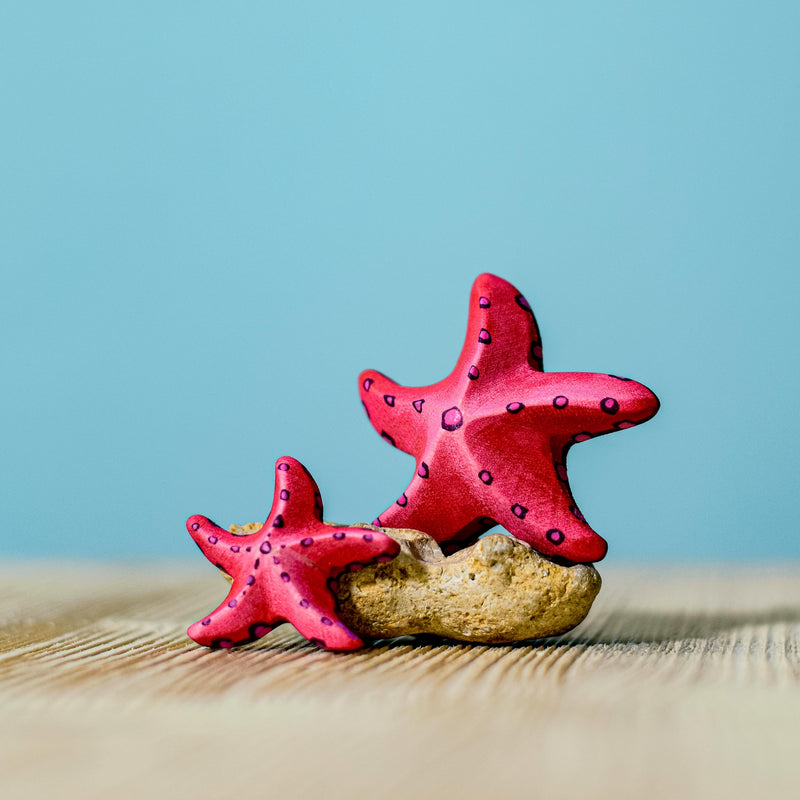 Wooden Starfish Set - Red