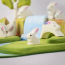 Wooden Easter Rabbit Baby - Sitting