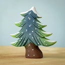 Small Wooden Fir Tree - Snowy