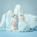 Wooden Snowy Owl Set
