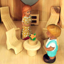 Wooden Dollhouse Furniture - 6 Piece 'Tulip Heart' Set