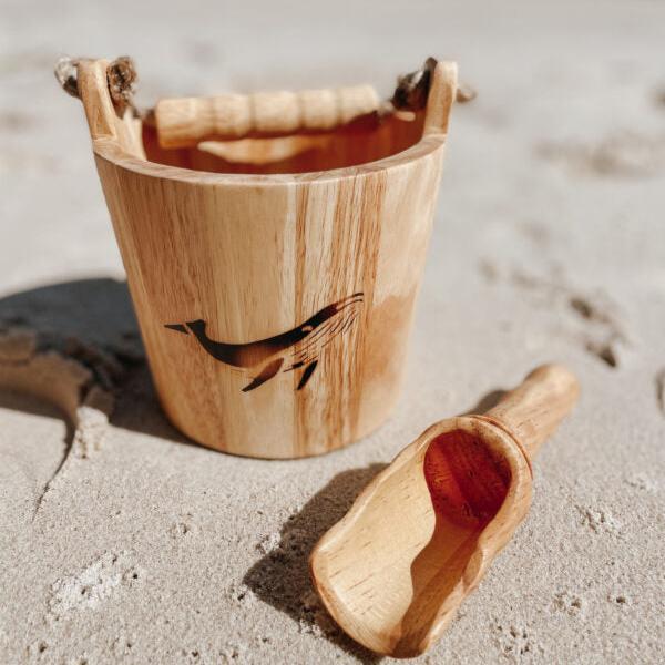 Wooden Bucket & Scoop - Whale