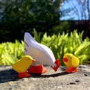 Wooden Hen - White