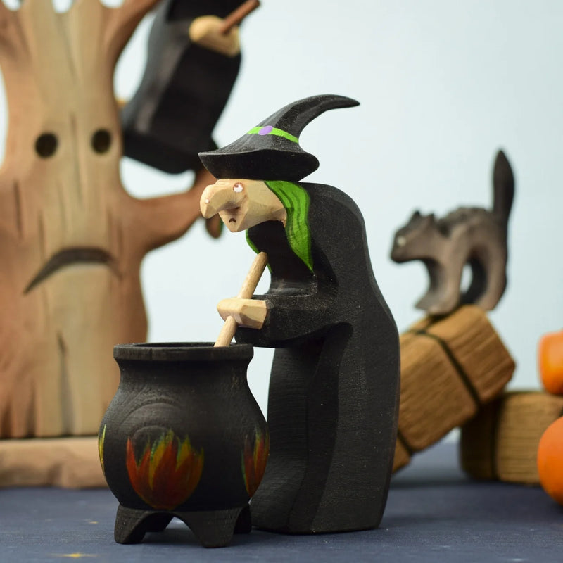 Wooden Witches Cauldron