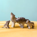 Wooden Wolf Cub Standing