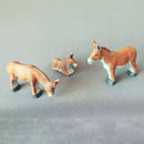 Wooden Donkey Family - Set Of 3