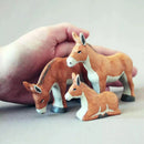 Wooden Donkey Family - Set Of 3