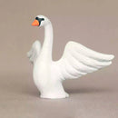 Wooden White Swan - Flying