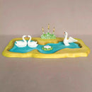 Wooden White Swan - Flying