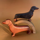 Wooden Dachshund Dog - Black & Tan