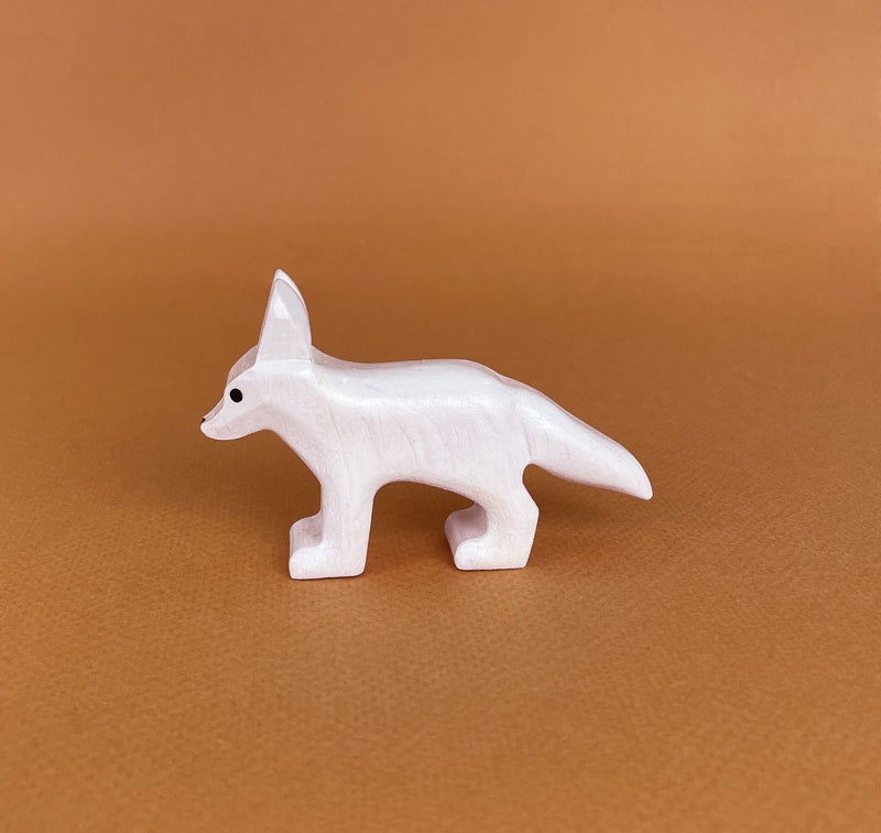 Wooden Fennec Fox - White
