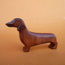 Wooden Dachshund Dog - Brown