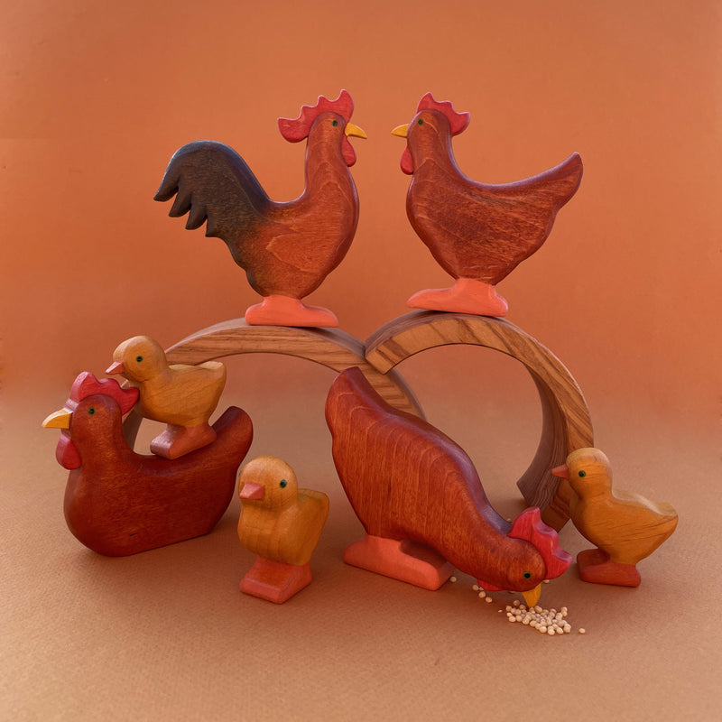 Wooden Chicks - Set of 3