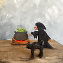 Wooden Cauldron with Fire