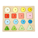Large Wooden Geometric Shapes Puzzle