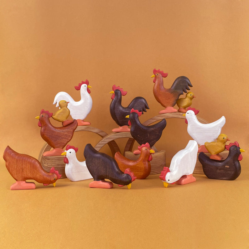 Wooden Rooster - Red