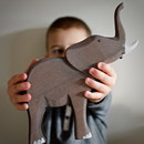 Extra Large Wooden Elephant Set