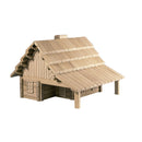 large wooden puzzle house