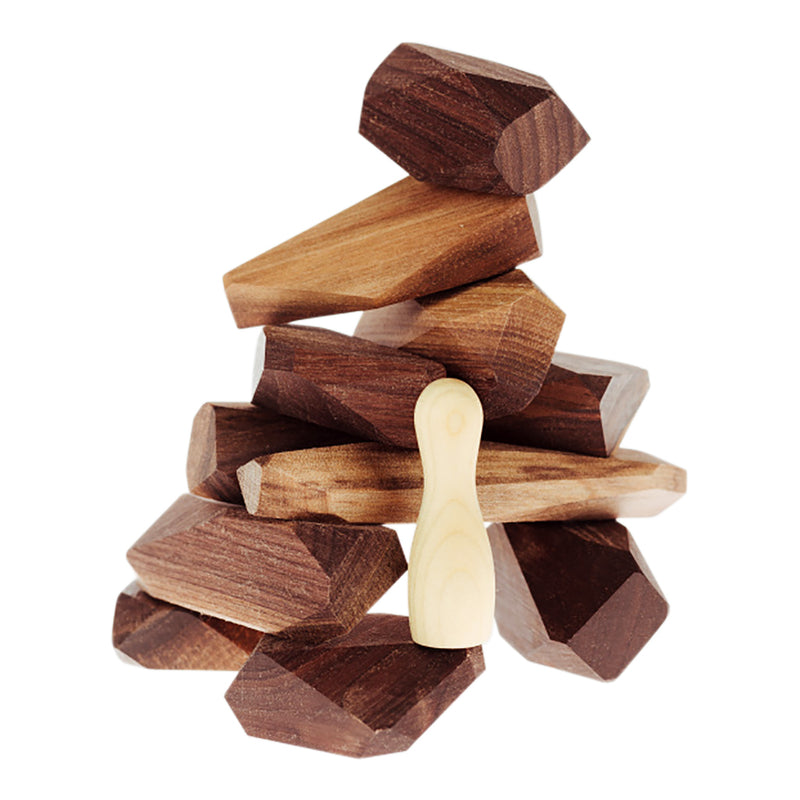 Wooden Stackable Balancing Rocks - Luxe Edition