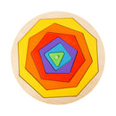 Wooden Geometric Shape Puzzle For Teaching Shapes and Colours