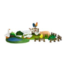 Wooden Rooster, Hen & Chick Set