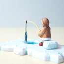 Wooden Eskimo Fishing Set