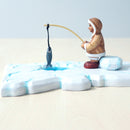 Wooden Eskimo Fishing Set