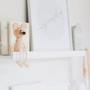 wooden sitting mouse toys