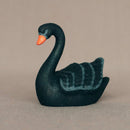 Wooden Black Swan - Swimming