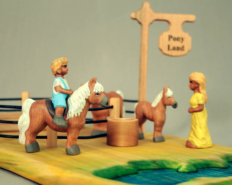 Wooden Boy & Horse Set