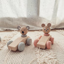 Wooden Pull Along Toy Bear - Helena