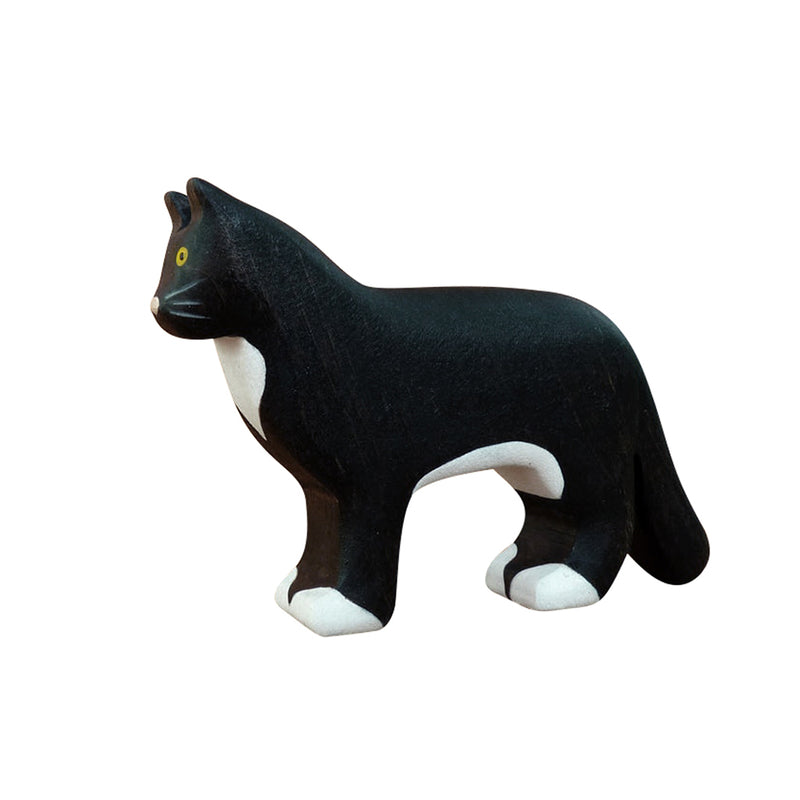 Wooden Black Cat Play Figure