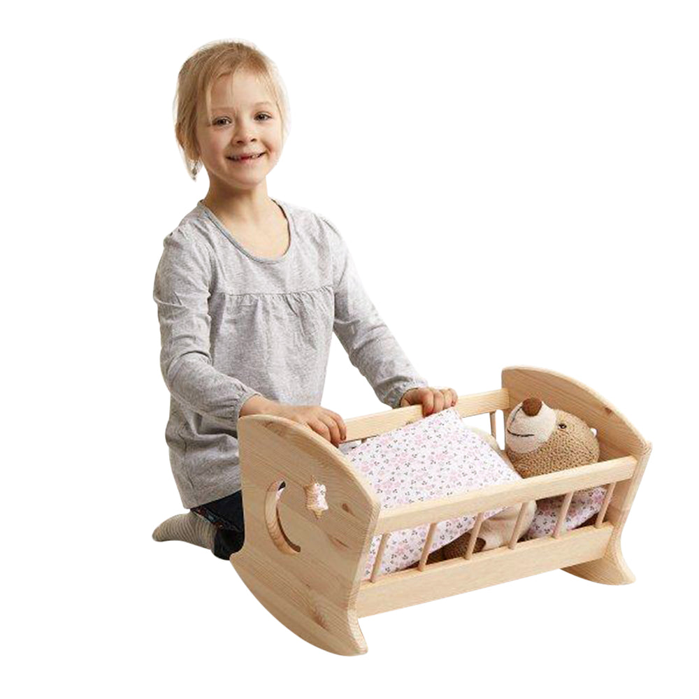 Doug Wooden Robud Doll Table High Chair Wooden Doll Cradle