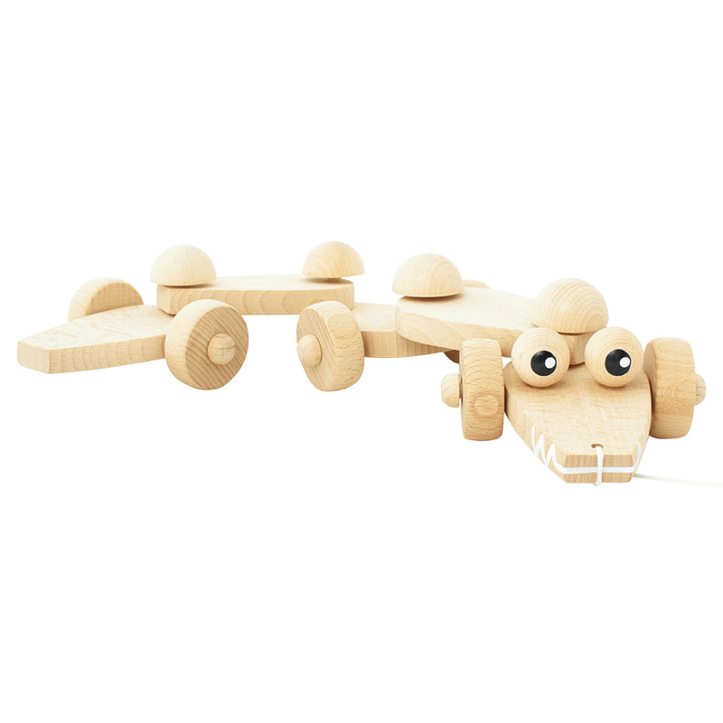 Wooden Pull Along Crocodile Toy