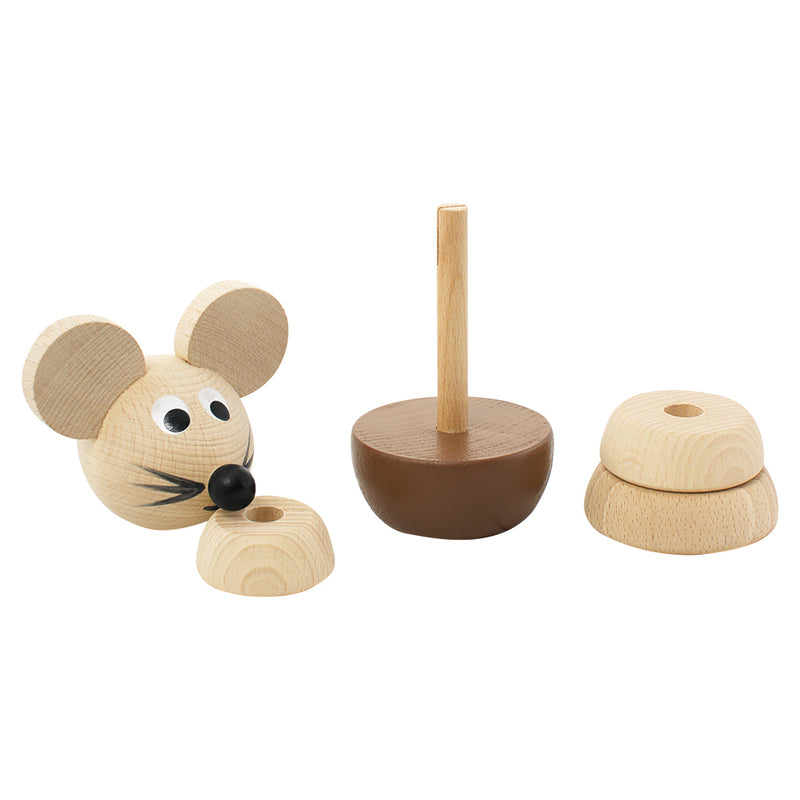 Wooden Mouse Stacking Puzzle - Murphy