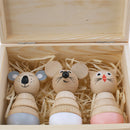 Wooden Stacking Puzzle Gift Set - Sydney, Hobbs & Victoria