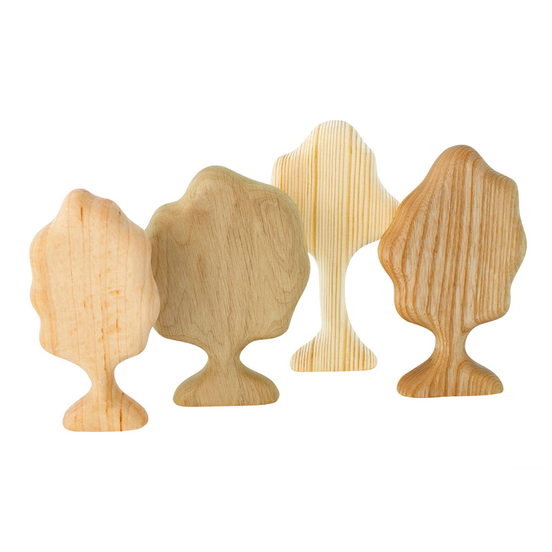 Wooden Trees - Set Of 4