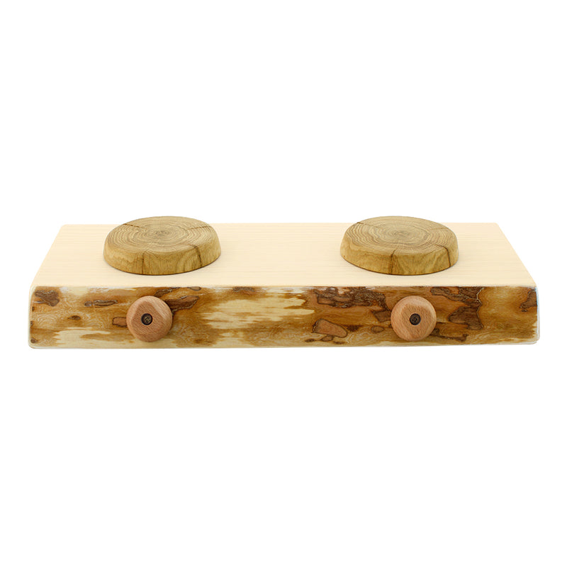 Portable Wooden Toy Stove Top 