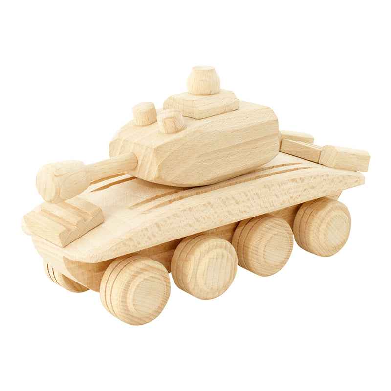 Wooden Toy Army Tank - Walter