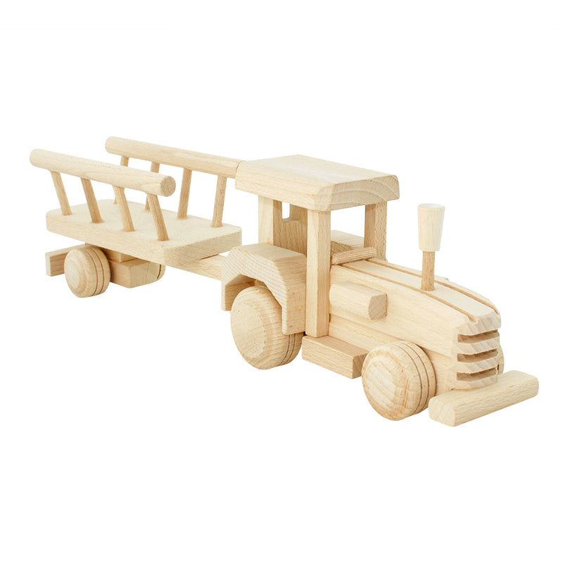 Wooden Tractor With Trailer - Betty