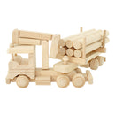 Wooden Truck With Logs & Crane - Montana
