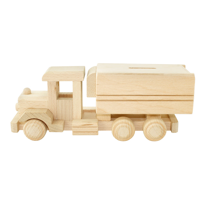 Wooden Money Box Truck Small - Jessie