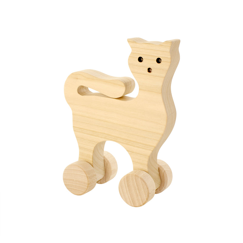 Wooden Cat Push Along - Nora