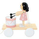 Wooden Pull Along Girl With Drum - Eve