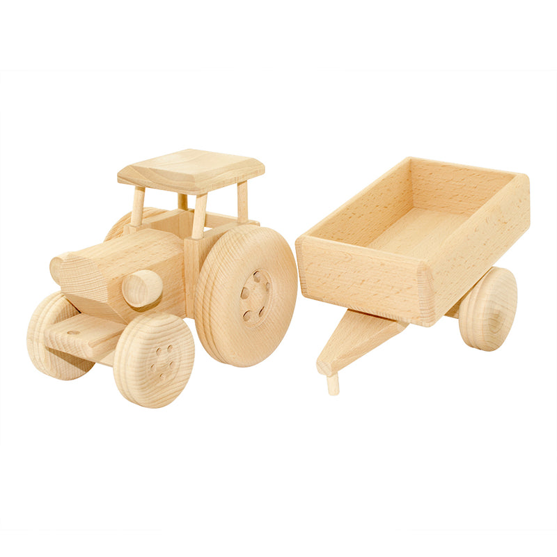Large Wooden Tractor - Esther