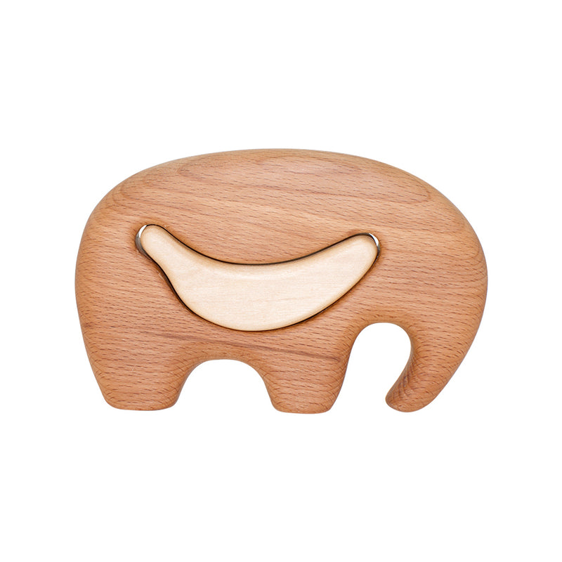 Wooden Elephant Puzzle - Elmer