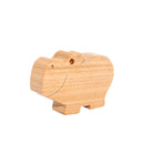 Wooden Hippo Figure