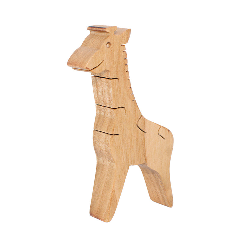 Wooden Giraffe Figure