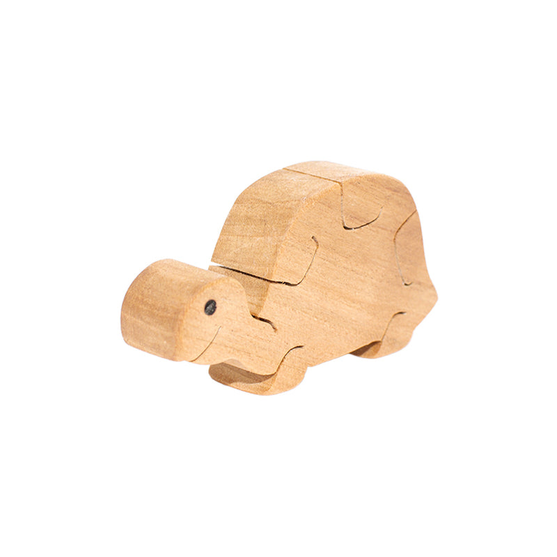 Wooden Turtle Figure